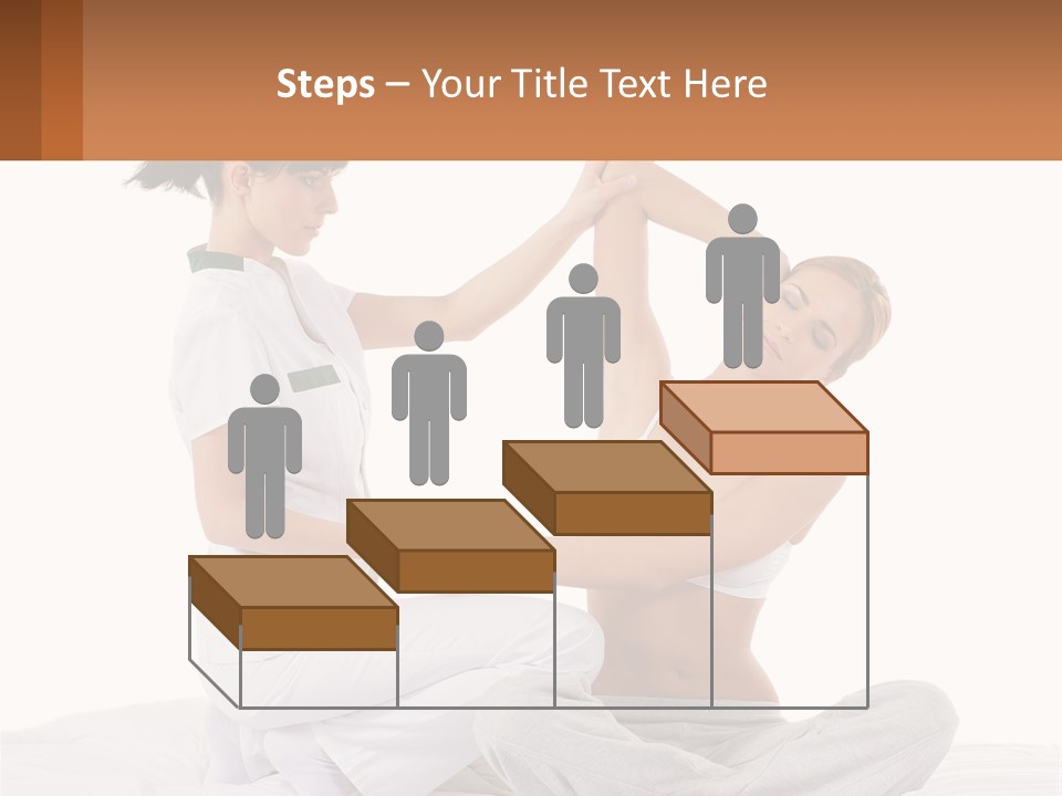 A Woman Doing Yoga With Another Woman In The Background PowerPoint Template