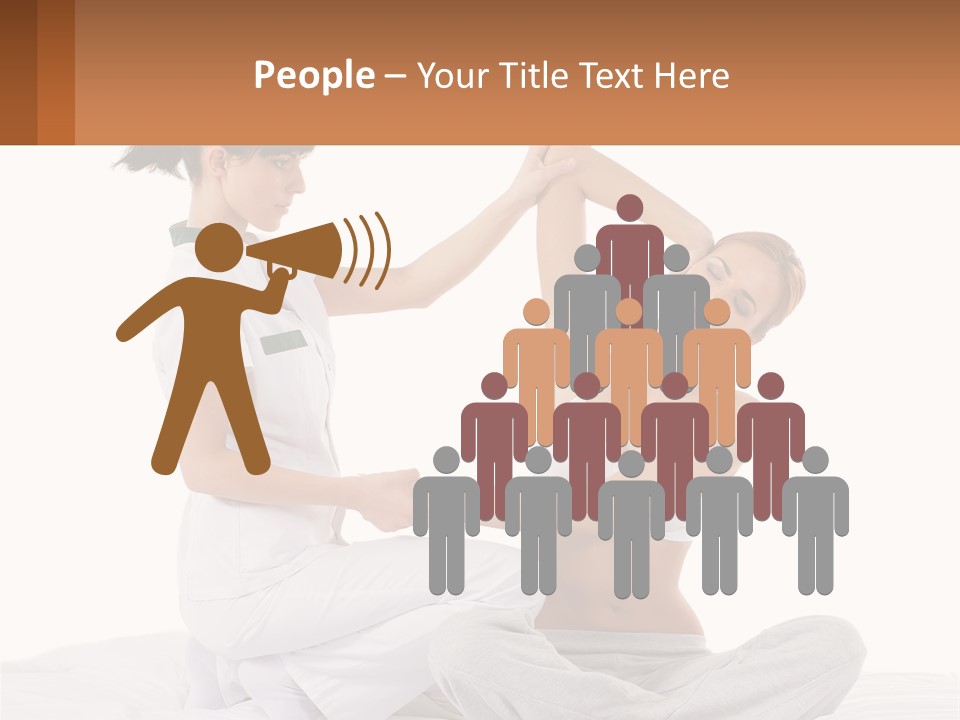 A Woman Doing Yoga With Another Woman In The Background PowerPoint Template