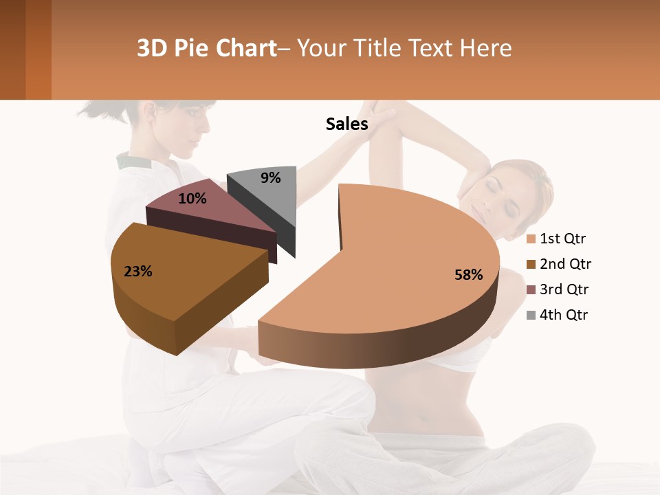 A Woman Doing Yoga With Another Woman In The Background PowerPoint Template