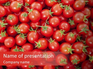 A Large Pile Of Red Tomatoes Powerpoint Template PowerPoint Template