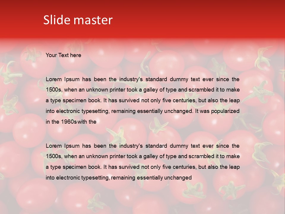 A Large Pile Of Red Tomatoes Powerpoint Template PowerPoint Template
