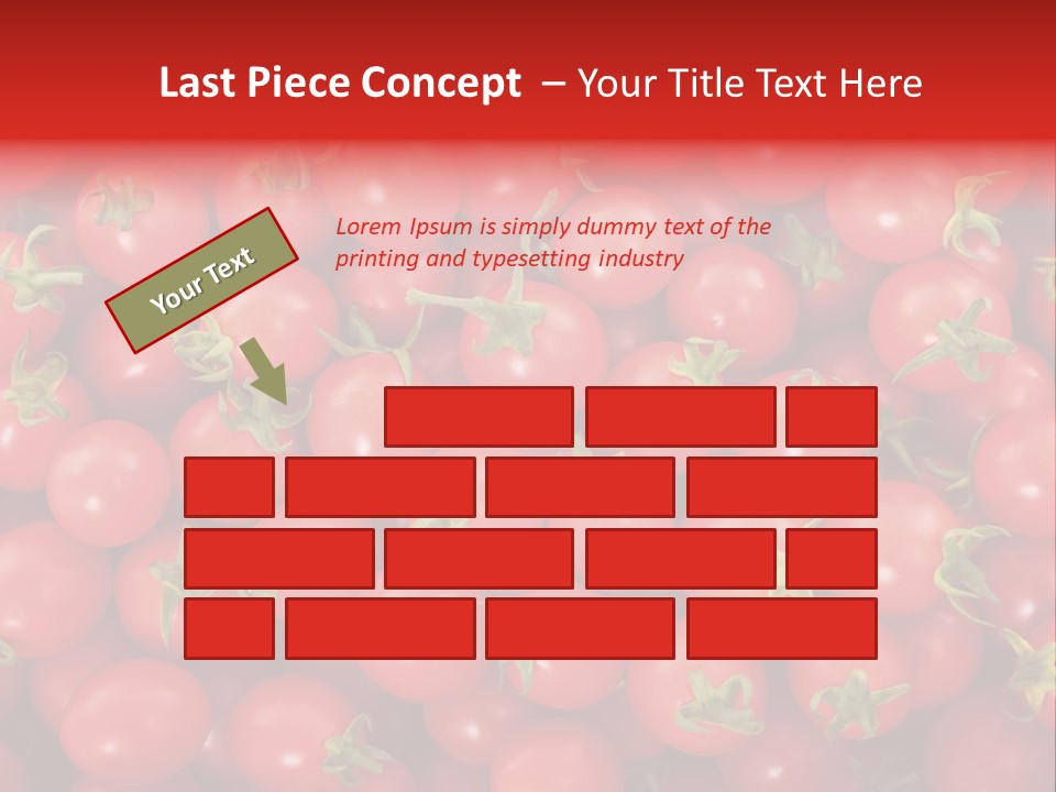 A Large Pile Of Red Tomatoes Powerpoint Template PowerPoint Template
