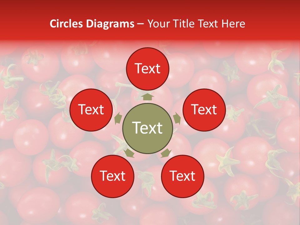 A Large Pile Of Red Tomatoes Powerpoint Template PowerPoint Template