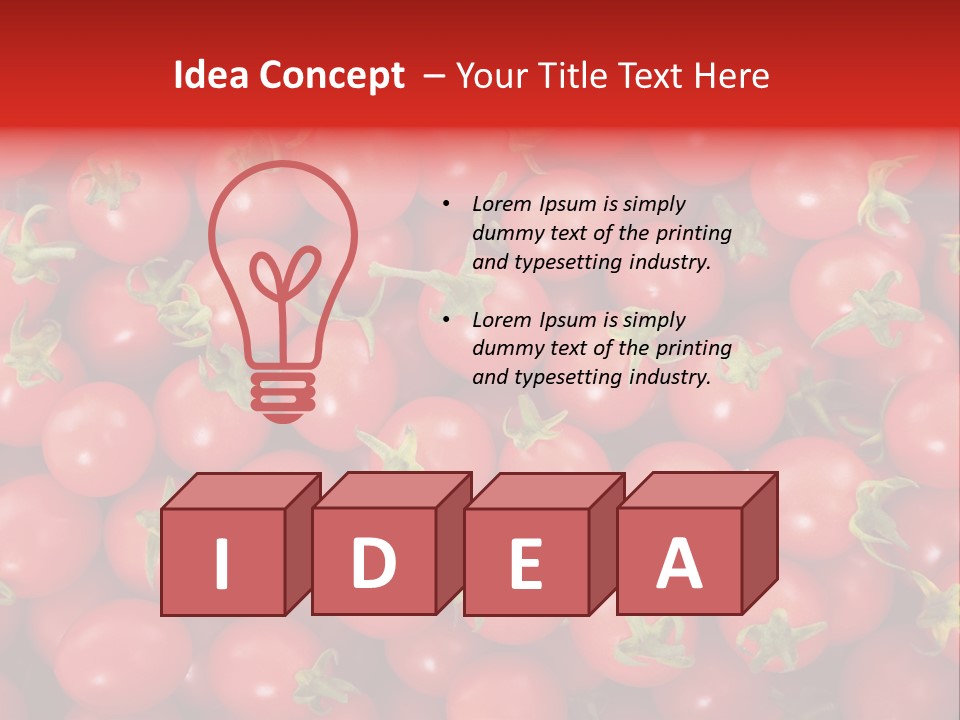 A Large Pile Of Red Tomatoes Powerpoint Template PowerPoint Template