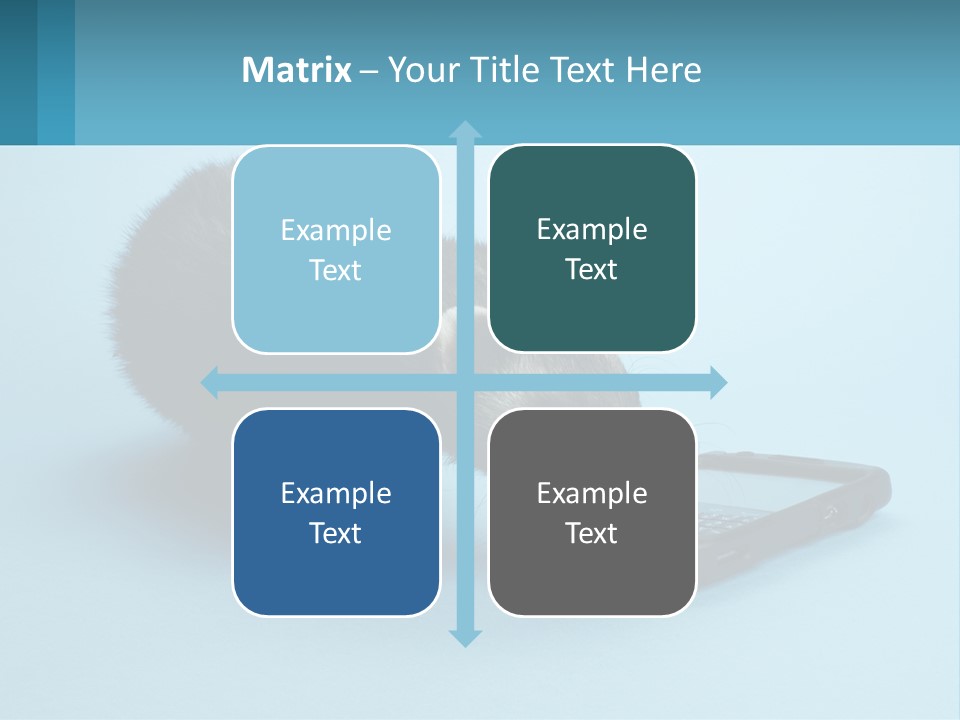 A Ferret Looking At A Cell Phone On A Blue Background PowerPoint Template
