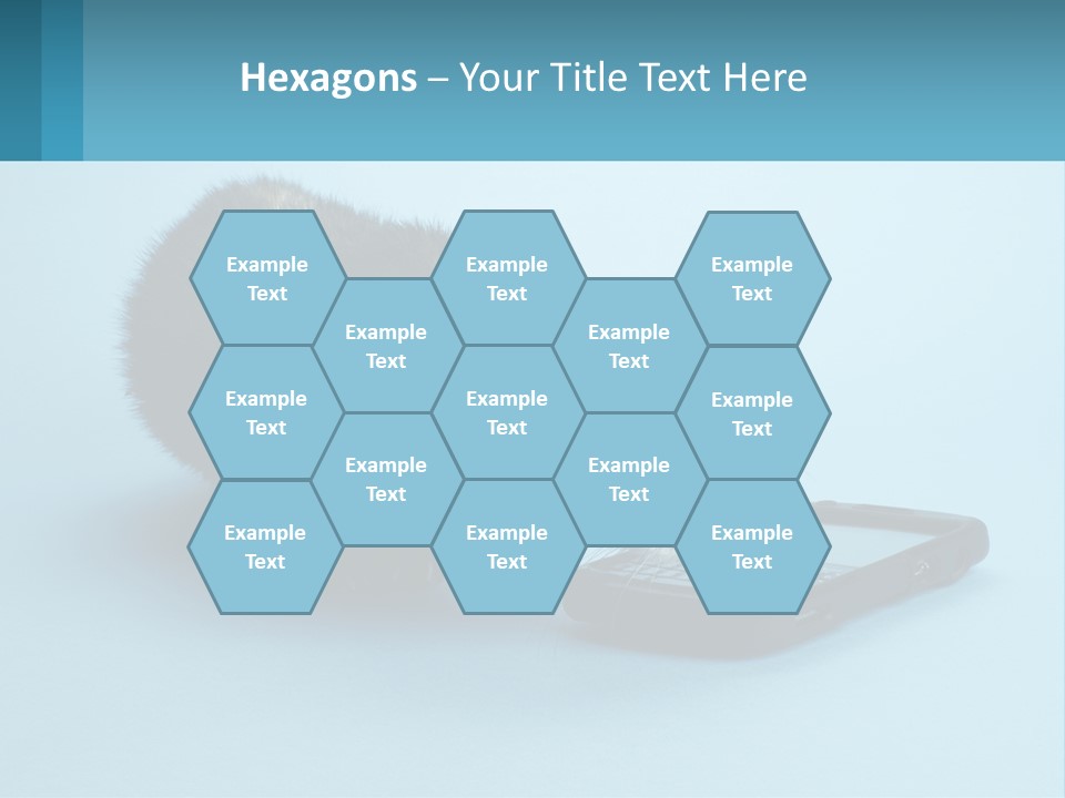 A Ferret Looking At A Cell Phone On A Blue Background PowerPoint Template