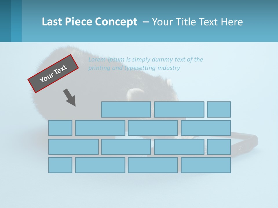 A Ferret Looking At A Cell Phone On A Blue Background PowerPoint Template