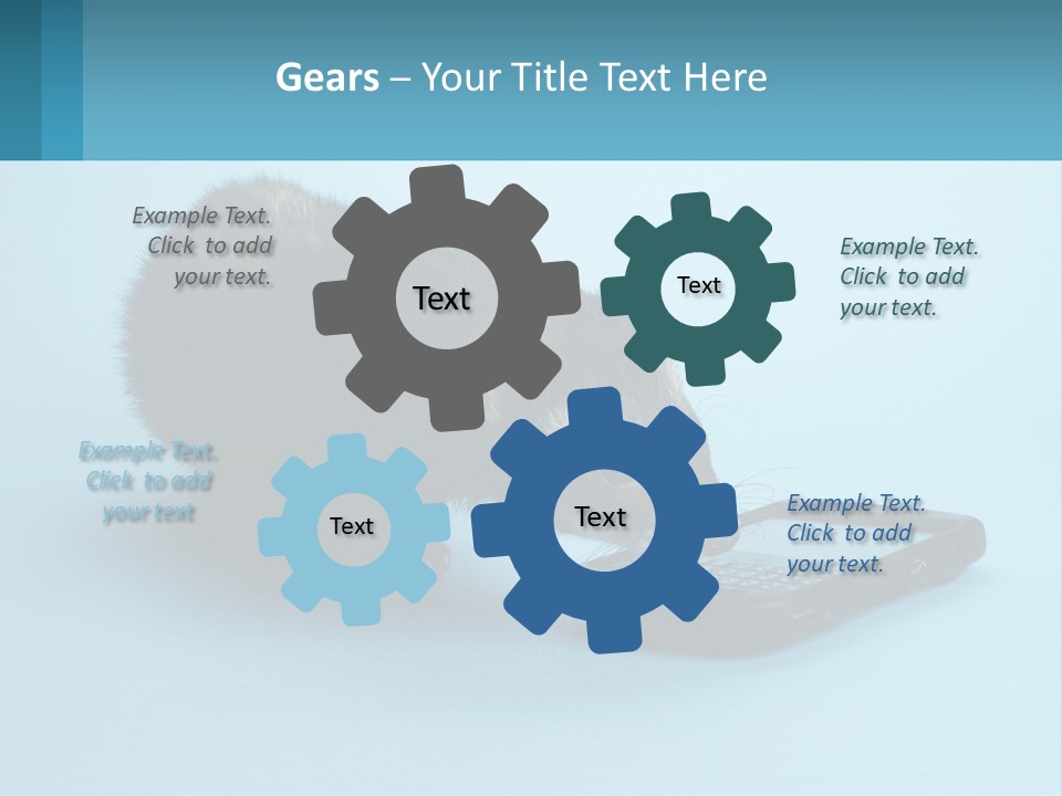 A Ferret Looking At A Cell Phone On A Blue Background PowerPoint Template