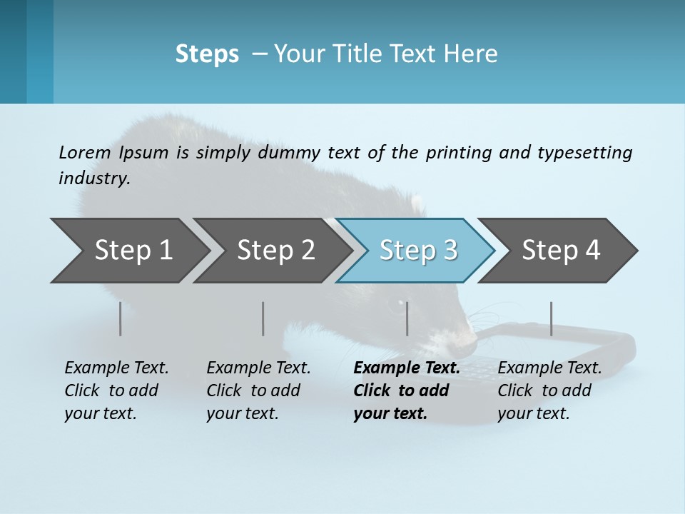 A Ferret Looking At A Cell Phone On A Blue Background PowerPoint Template