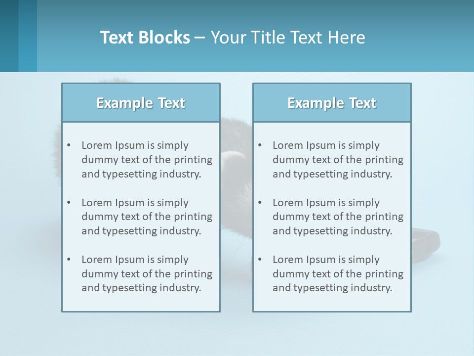 A Ferret Looking At A Cell Phone On A Blue Background PowerPoint Template