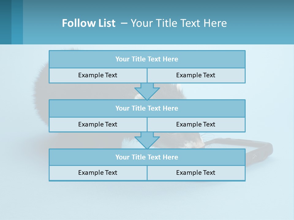 A Ferret Looking At A Cell Phone On A Blue Background PowerPoint Template