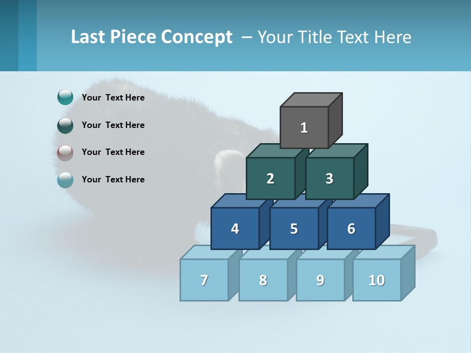 A Ferret Looking At A Cell Phone On A Blue Background PowerPoint Template