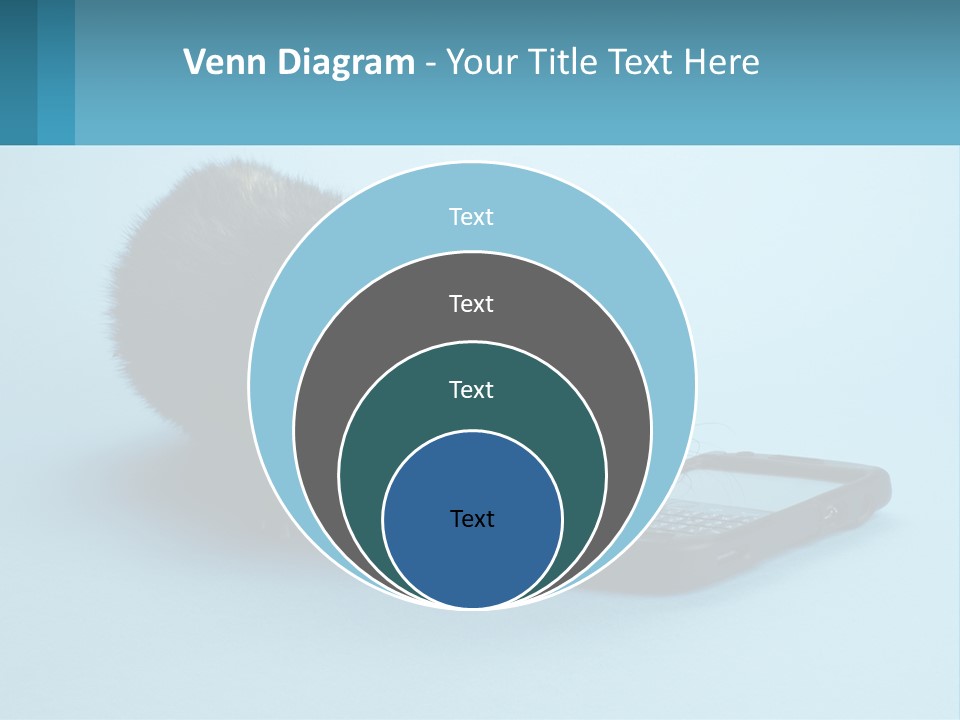 A Ferret Looking At A Cell Phone On A Blue Background PowerPoint Template