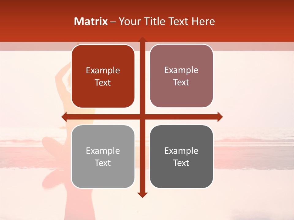 A Person Doing Yoga On The Beach With The Sun In The Background PowerPoint Template