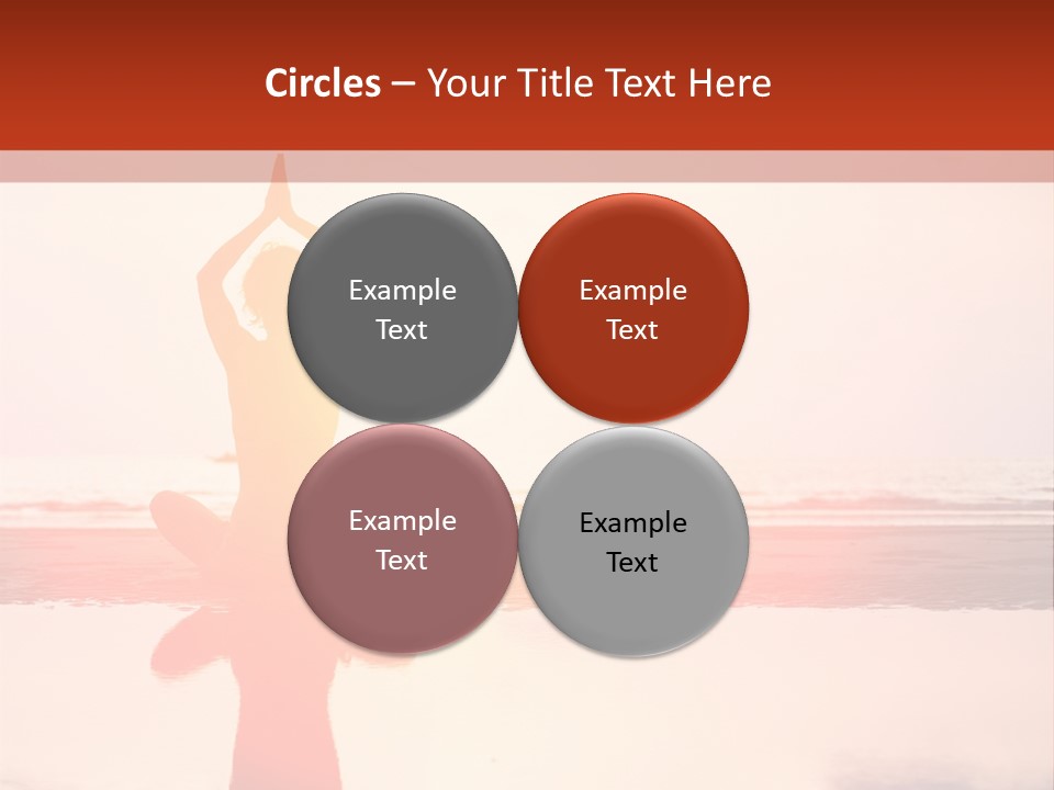 A Person Doing Yoga On The Beach With The Sun In The Background PowerPoint Template