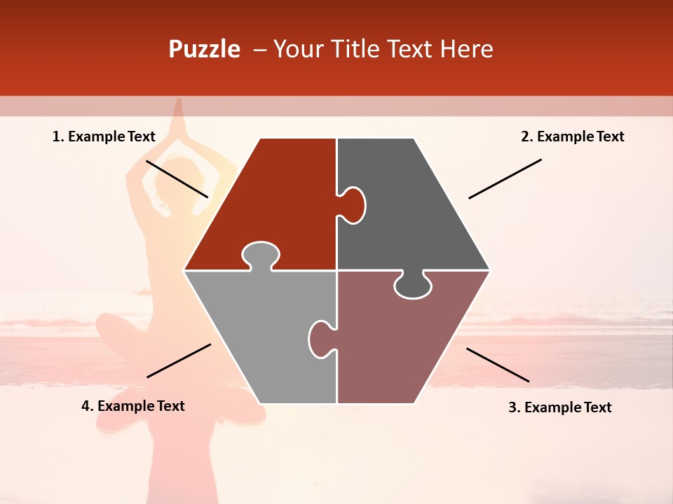 A Person Doing Yoga On The Beach With The Sun In The Background PowerPoint Template