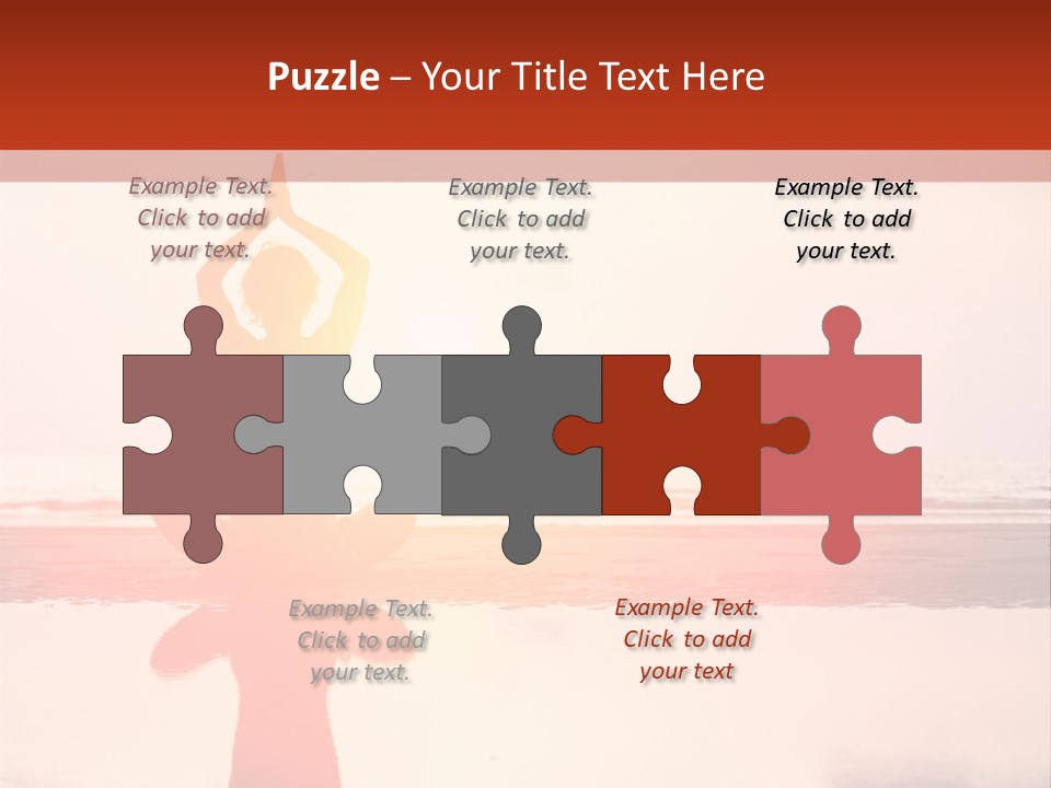 A Person Doing Yoga On The Beach With The Sun In The Background PowerPoint Template