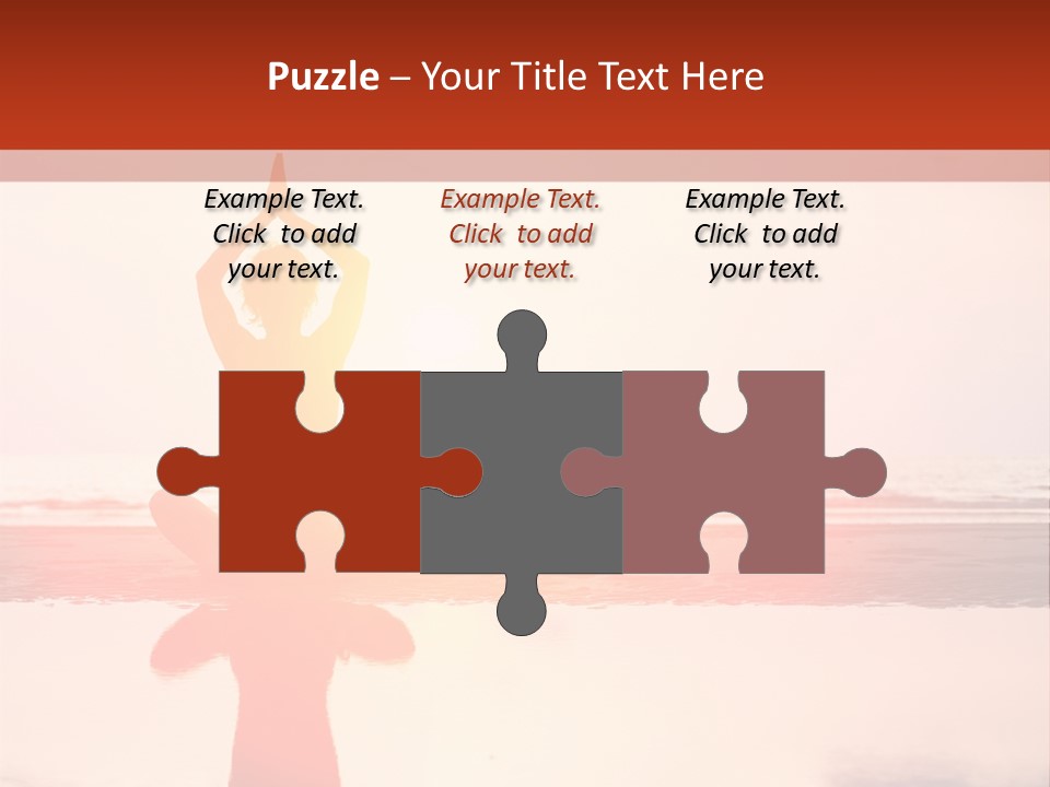 A Person Doing Yoga On The Beach With The Sun In The Background PowerPoint Template