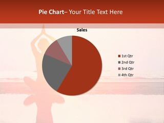 A Person Doing Yoga On The Beach With The Sun In The Background PowerPoint Template