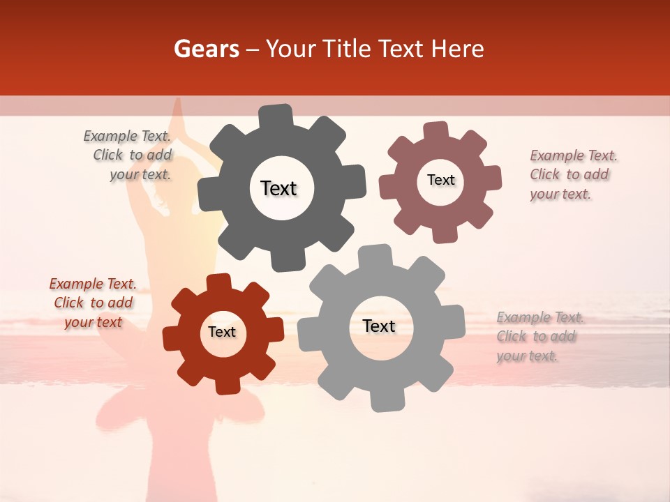 A Person Doing Yoga On The Beach With The Sun In The Background PowerPoint Template