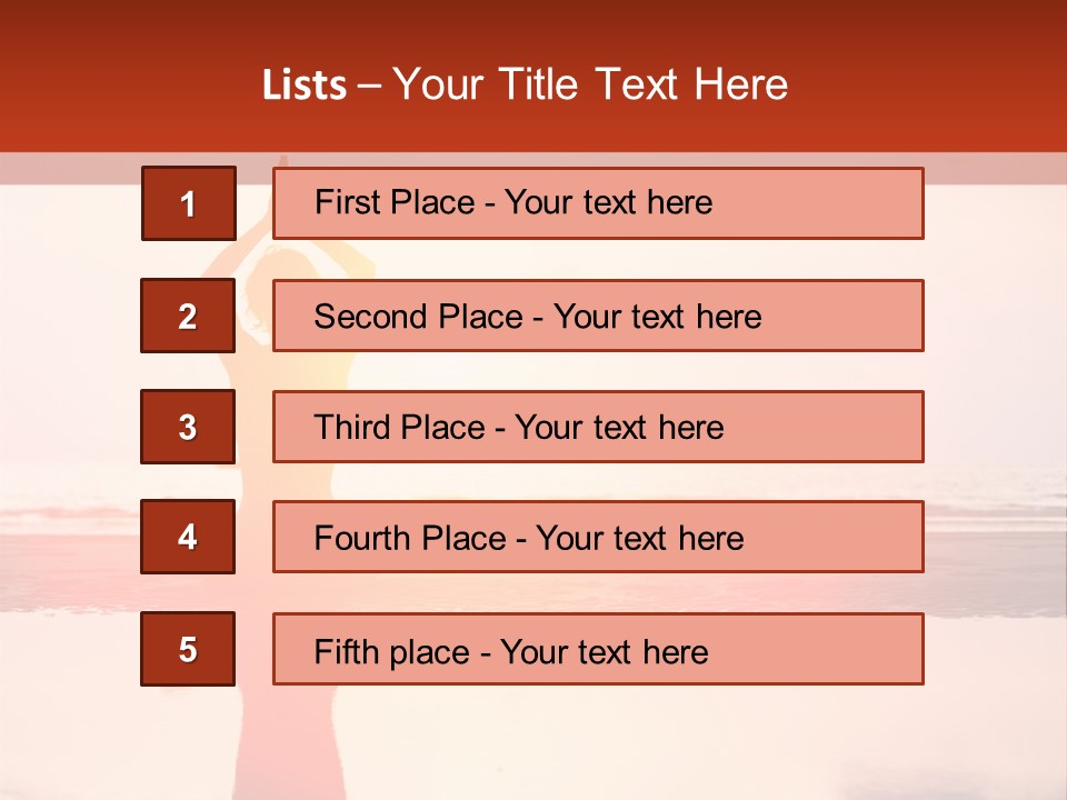 A Person Doing Yoga On The Beach With The Sun In The Background PowerPoint Template