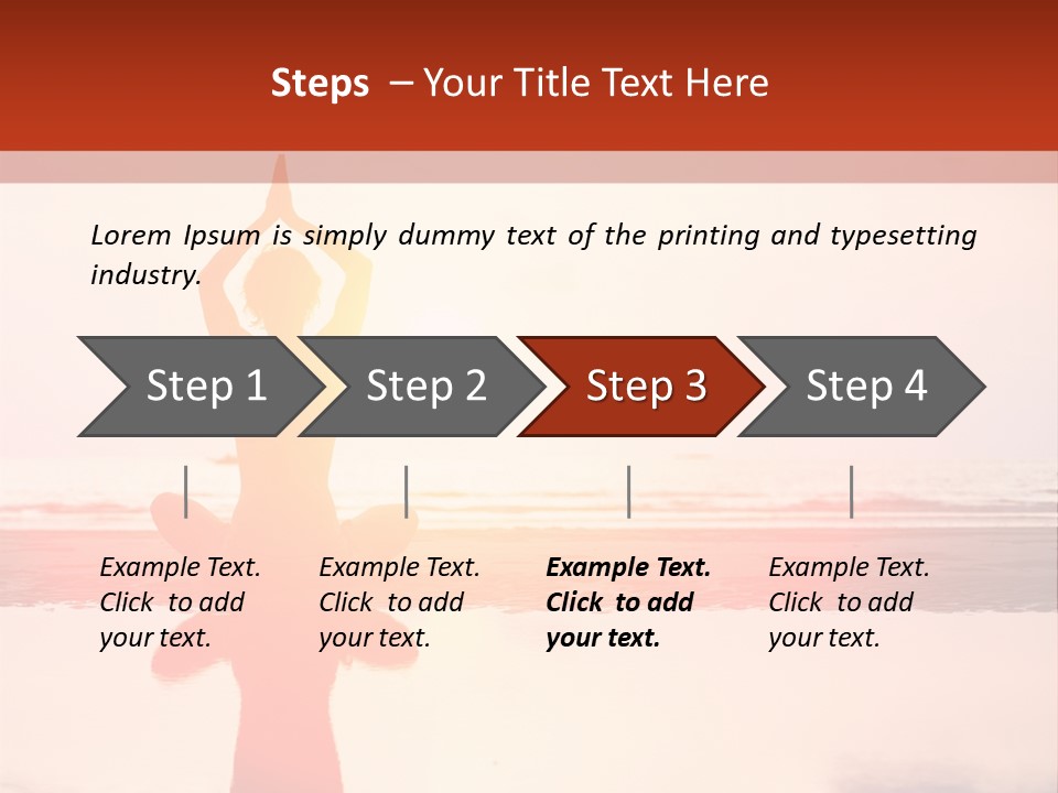 A Person Doing Yoga On The Beach With The Sun In The Background PowerPoint Template
