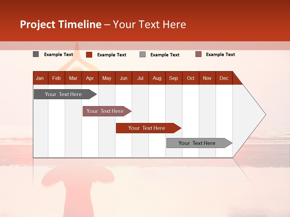 A Person Doing Yoga On The Beach With The Sun In The Background PowerPoint Template