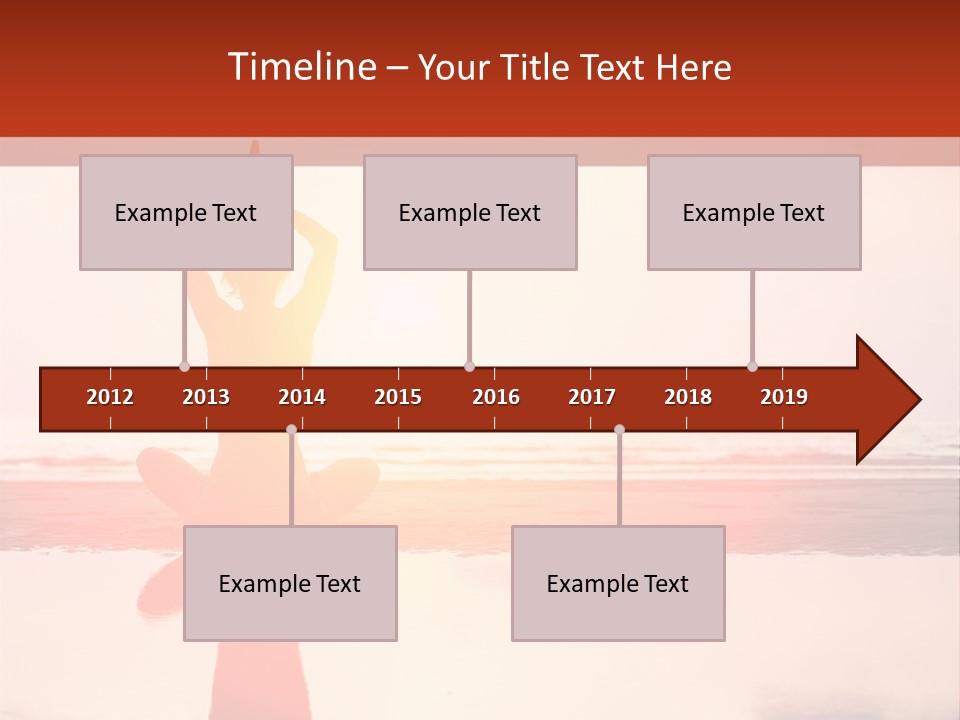 A Person Doing Yoga On The Beach With The Sun In The Background PowerPoint Template