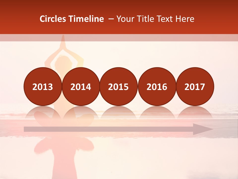 A Person Doing Yoga On The Beach With The Sun In The Background PowerPoint Template