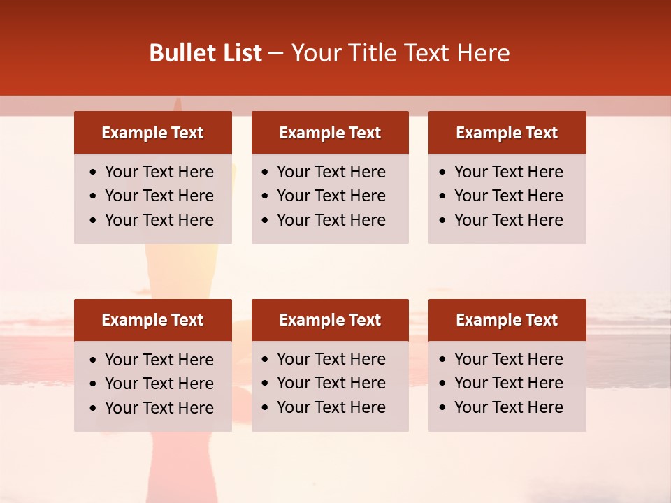 A Person Doing Yoga On The Beach With The Sun In The Background PowerPoint Template