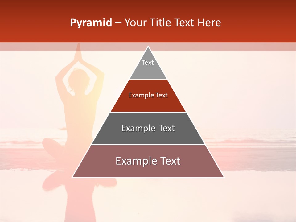 A Person Doing Yoga On The Beach With The Sun In The Background PowerPoint Template