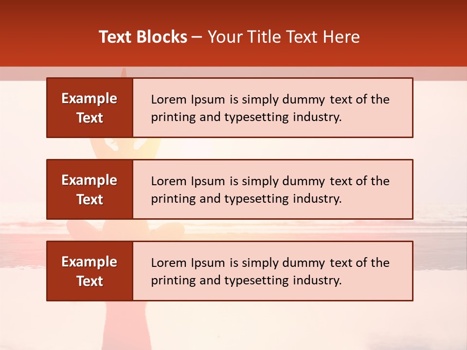 A Person Doing Yoga On The Beach With The Sun In The Background PowerPoint Template