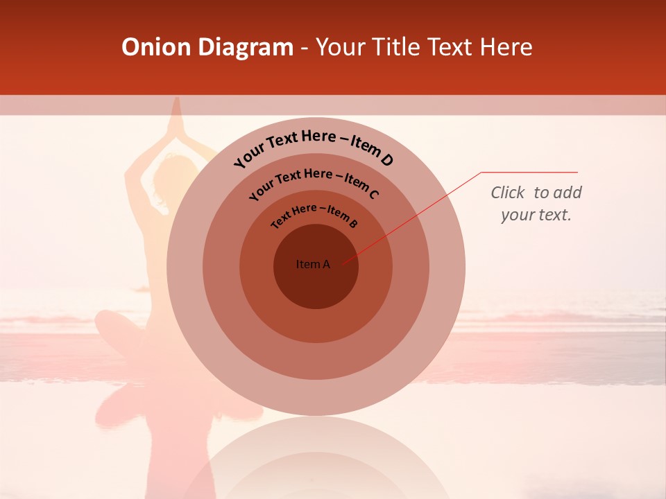 A Person Doing Yoga On The Beach With The Sun In The Background PowerPoint Template