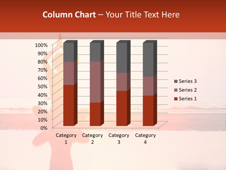 A Person Doing Yoga On The Beach With The Sun In The Background PowerPoint Template