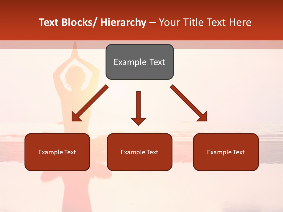 A Person Doing Yoga On The Beach With The Sun In The Background PowerPoint Template