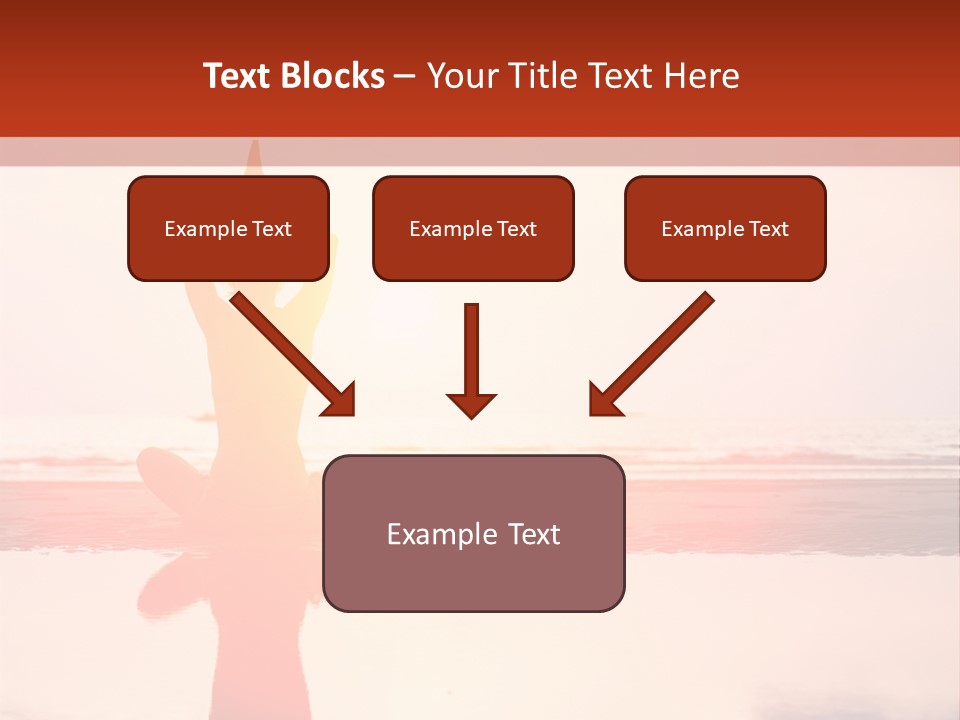 A Person Doing Yoga On The Beach With The Sun In The Background PowerPoint Template