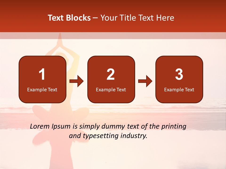 A Person Doing Yoga On The Beach With The Sun In The Background PowerPoint Template