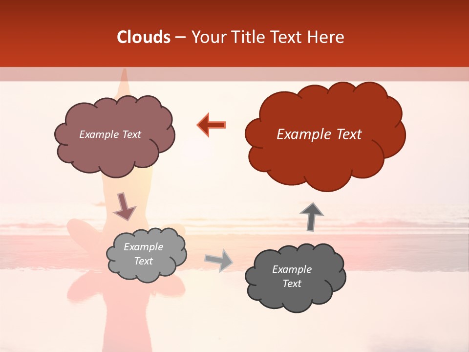 A Person Doing Yoga On The Beach With The Sun In The Background PowerPoint Template