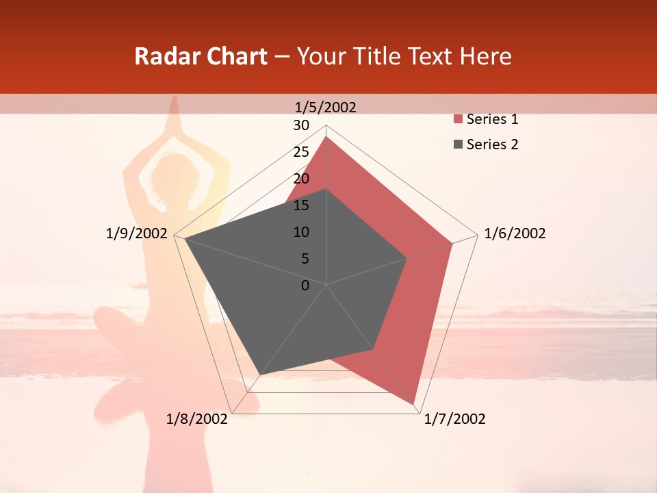 A Person Doing Yoga On The Beach With The Sun In The Background PowerPoint Template