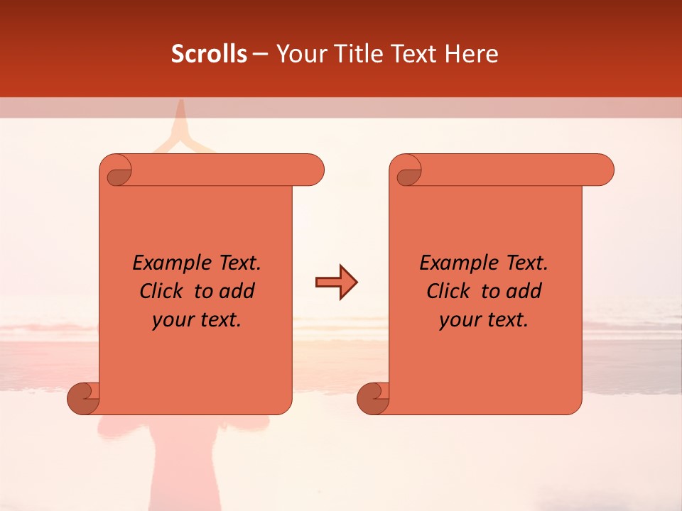 A Person Doing Yoga On The Beach With The Sun In The Background PowerPoint Template