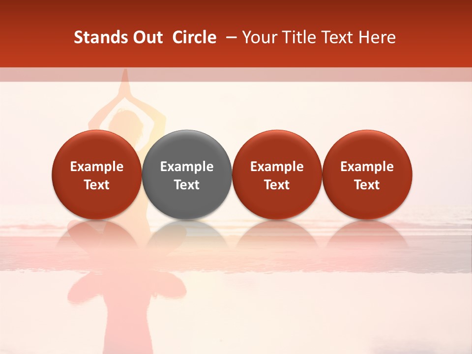 A Person Doing Yoga On The Beach With The Sun In The Background PowerPoint Template