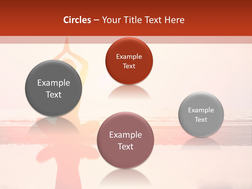 A Person Doing Yoga On The Beach With The Sun In The Background PowerPoint Template