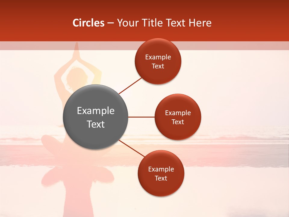 A Person Doing Yoga On The Beach With The Sun In The Background PowerPoint Template