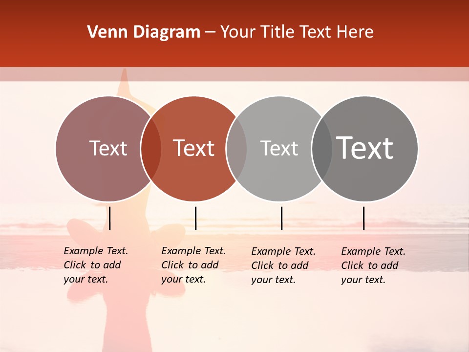 A Person Doing Yoga On The Beach With The Sun In The Background PowerPoint Template