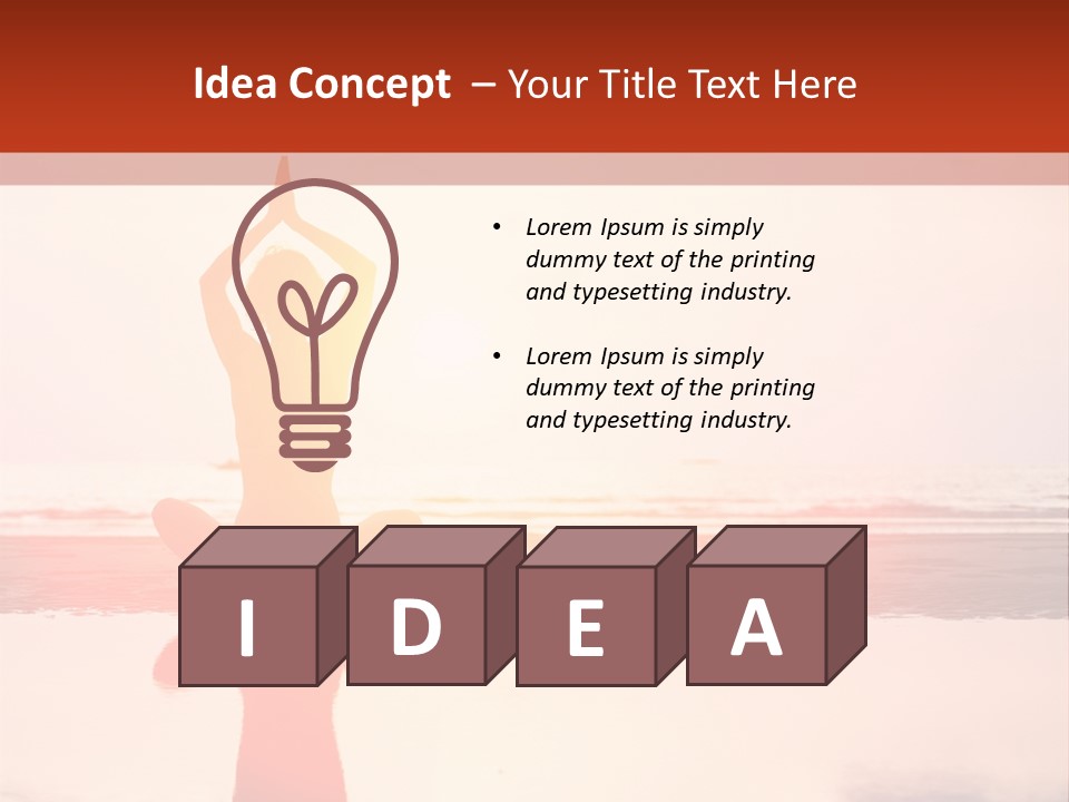 A Person Doing Yoga On The Beach With The Sun In The Background PowerPoint Template