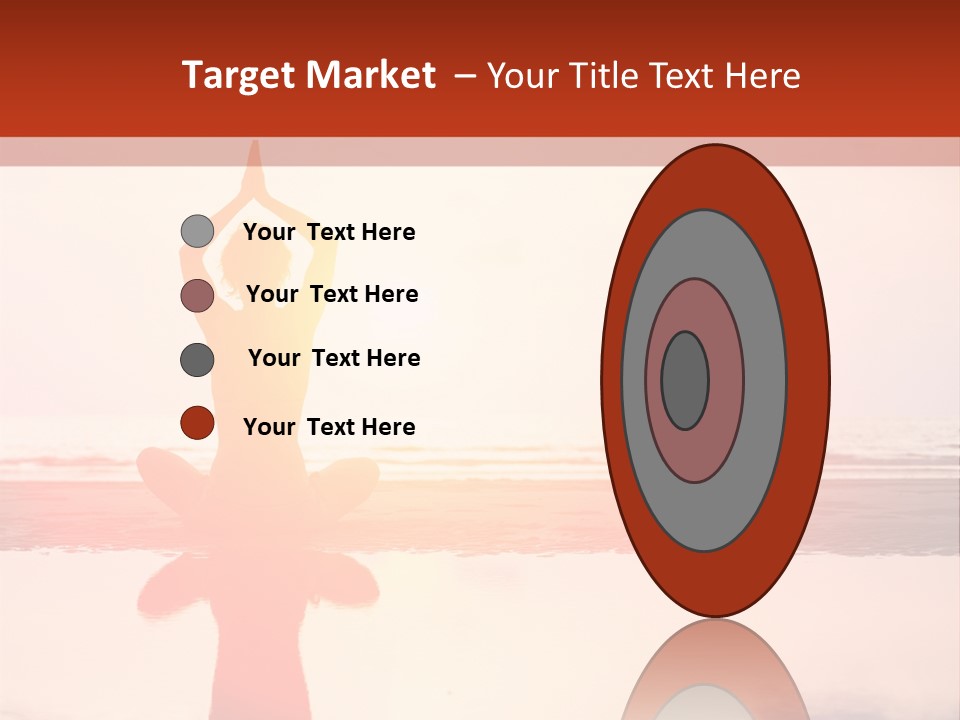 A Person Doing Yoga On The Beach With The Sun In The Background PowerPoint Template