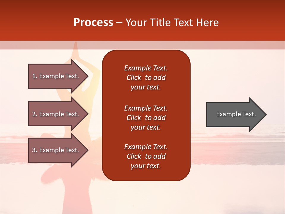 A Person Doing Yoga On The Beach With The Sun In The Background PowerPoint Template