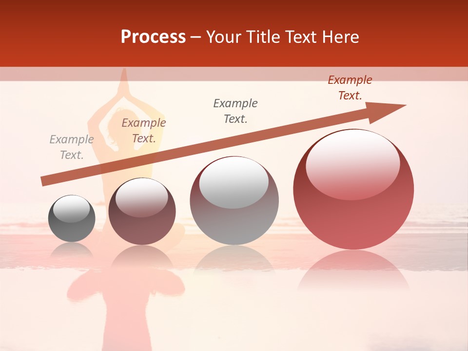 A Person Doing Yoga On The Beach With The Sun In The Background PowerPoint Template