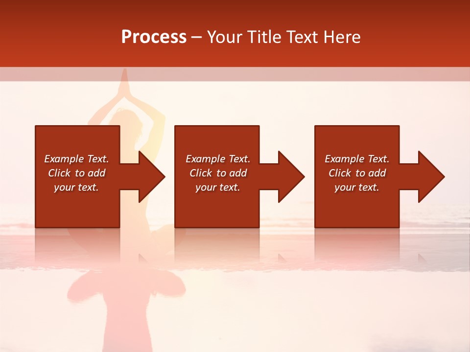 A Person Doing Yoga On The Beach With The Sun In The Background PowerPoint Template