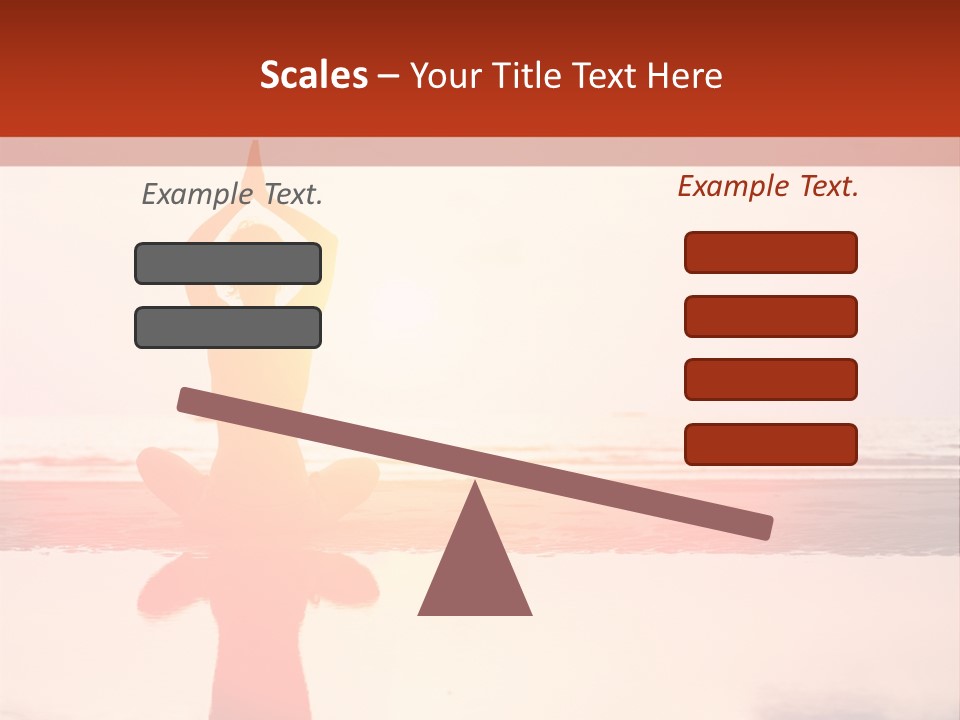 A Person Doing Yoga On The Beach With The Sun In The Background PowerPoint Template